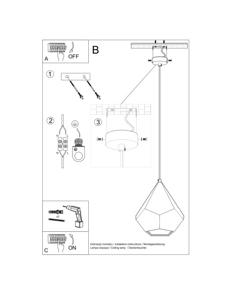 Lampa wisząca ceramiczna PAVLUS