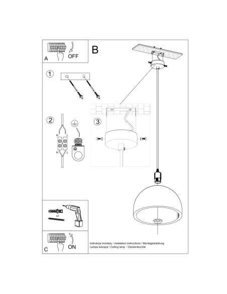 Lampa wisząca PABLITO