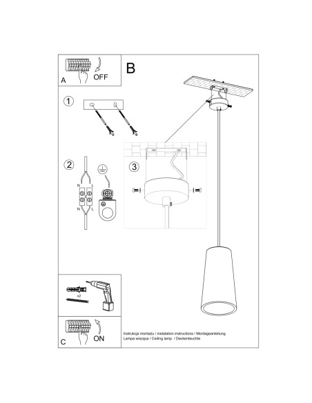 Lampa wisząca ceramiczna GULCAN