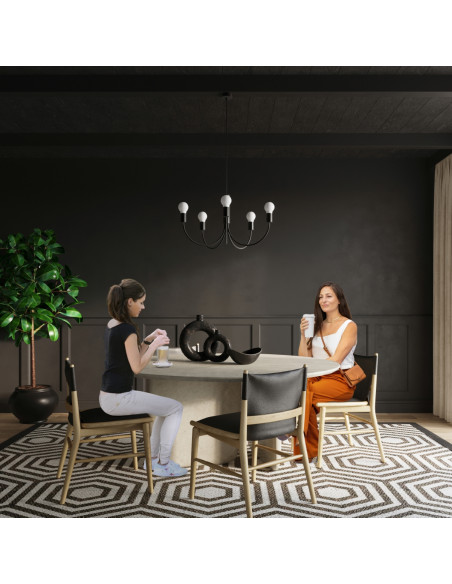 Żyrandol PICCOLO 5 czarny