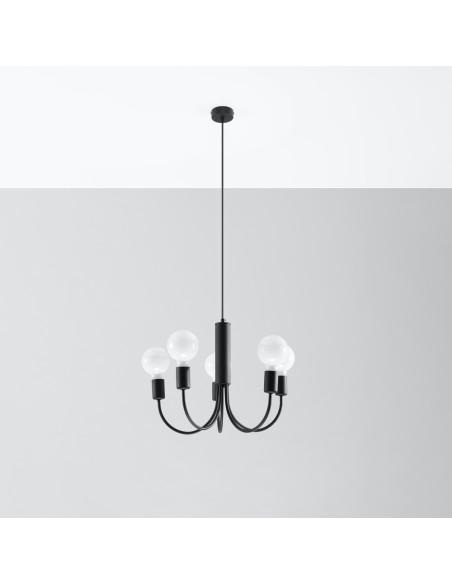 Żyrandol PICCOLO 5 czarny