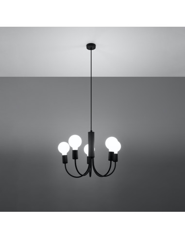 Żyrandol PICCOLO 5 czarny