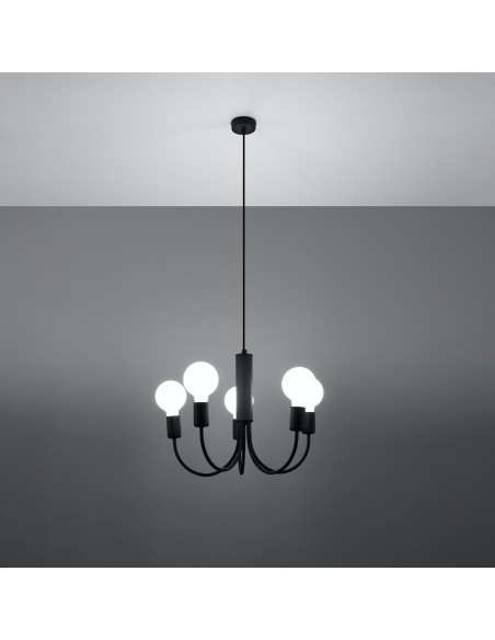 Żyrandol PICCOLO 5 czarny