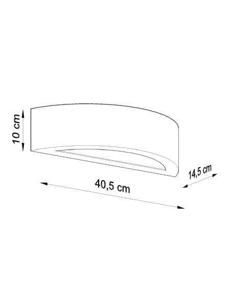 Kinkiet ceramiczny ATENA szary