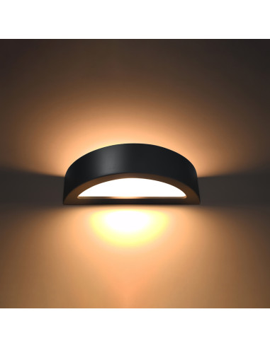 Kinkiet ceramiczny ATENA czarny