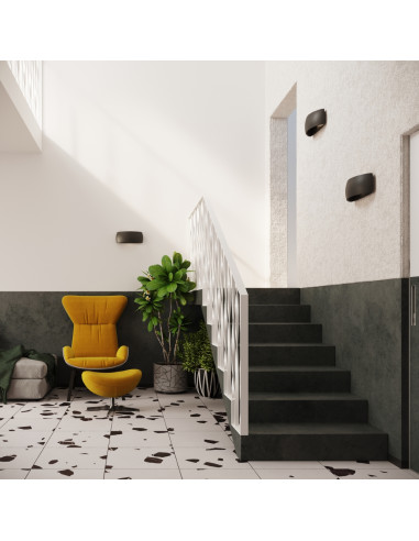 Kinkiet ceramiczny PONTIUS czarny