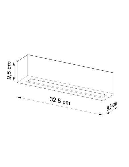 Kinkiet ceramiczny VEGA szary