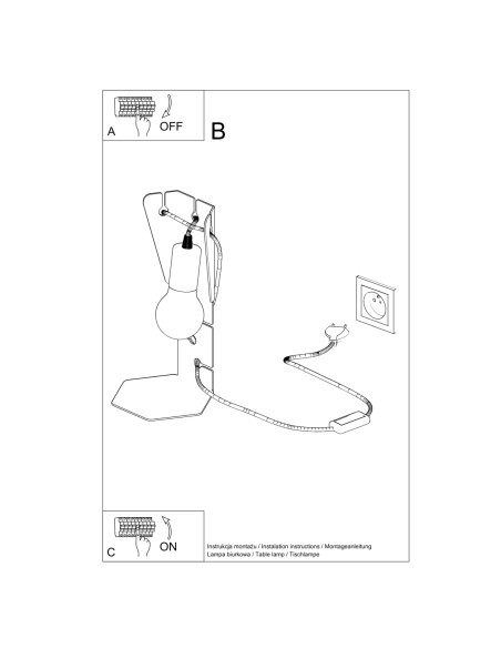 Lampa biurkowa ARBY biała