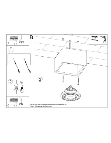 Plafon QUATRO 1 beton