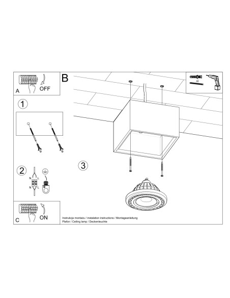 Plafon QUATRO 1 beton