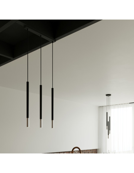 Lampa wisząca MOZAICA 1 czarny/chrom