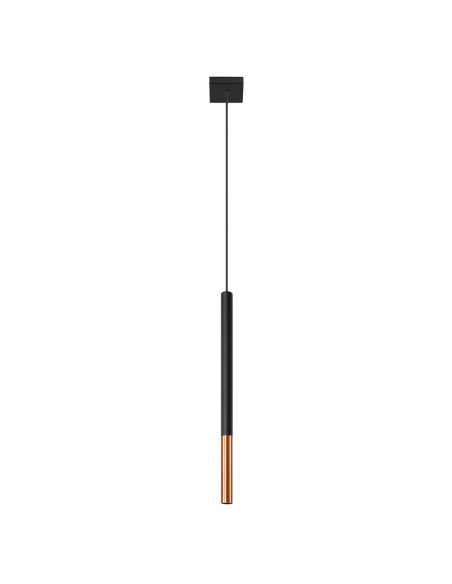 Lampa wisząca MOZAICA 1 czarny/miedź
