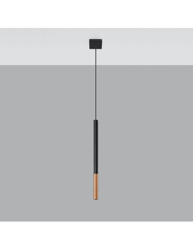 Lampa wisząca MOZAICA 1 czarny/miedź