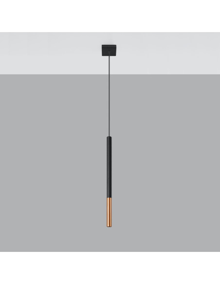 Lampa wisząca MOZAICA 1 czarny/miedź