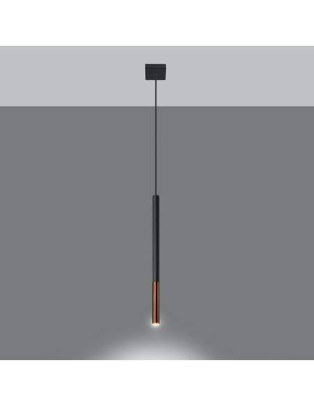 Lampa wisząca MOZAICA 1 czarny/miedź