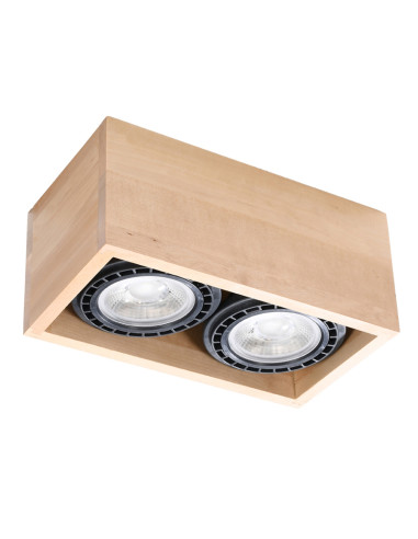 Plafon QUATRO 2 naturalne drewno