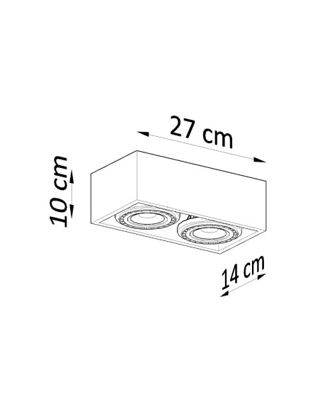 Plafon QUATRO 2 naturalne drewno