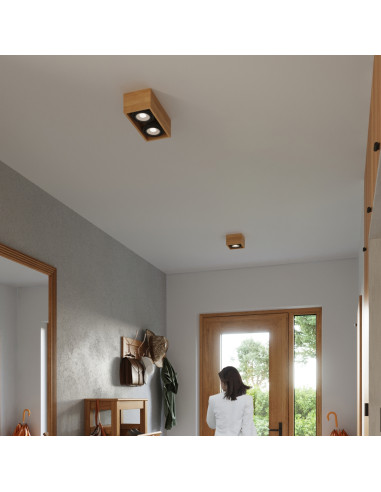 Plafon QUATRO 2 naturalne drewno