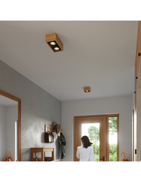 Plafon QUATRO 2 naturalne drewno
