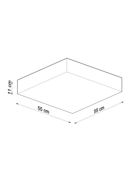 Plafon HORUS 55 czarny