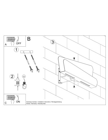 Kinkiet BASCIA biały
