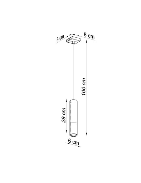 Lampa wisząca LOOPEZ 1 czarny/miedź