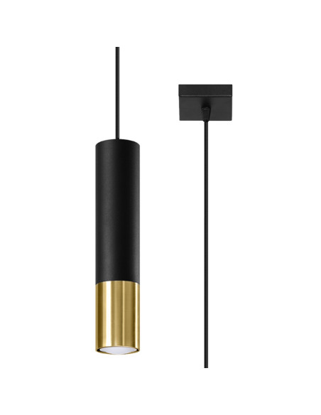 Lampa wisząca LOOPEZ 1 czarny/złoty