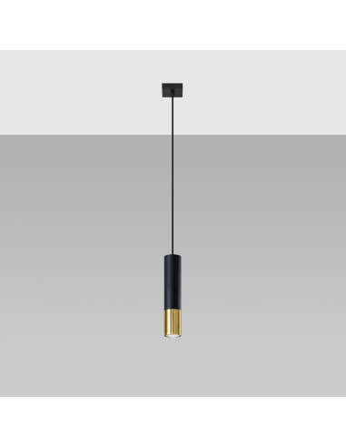 Lampa wisząca LOOPEZ 1 czarny/złoty
