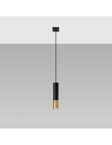 Lampa wisząca LOOPEZ 1 czarny/złoty