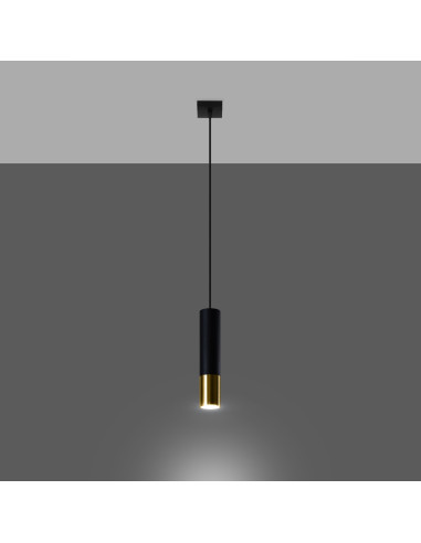 Lampa wisząca LOOPEZ 1 czarny/złoty