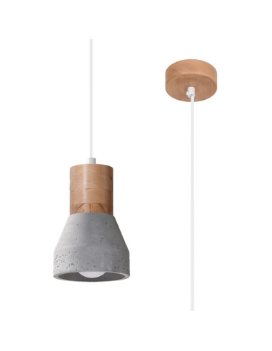 Lampa wisząca QUBIC szara