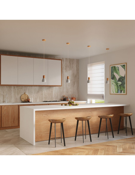 Lampa wisząca QUBIC szara