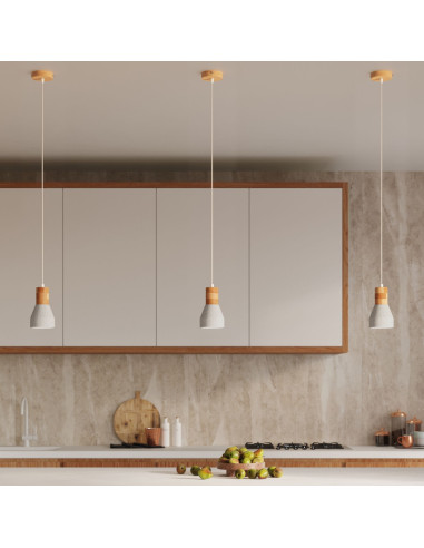 Lampa wisząca QUBIC szara