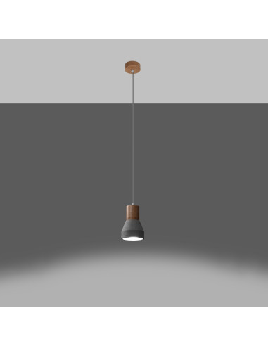 Lampa wisząca QUBIC szara
