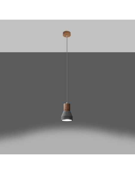Lampa wisząca QUBIC szara
