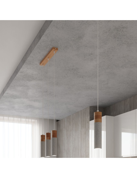 Lampa wisząca ZANE 1 szara