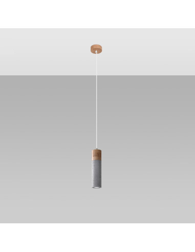 Lampa wisząca ZANE 1 szara