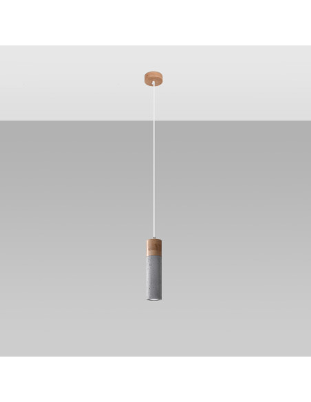 Lampa wisząca ZANE 1 szara