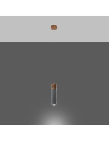 Lampa wisząca ZANE 1 szara