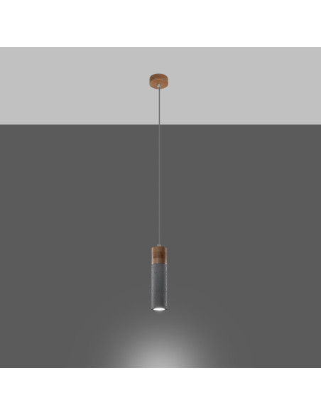 Lampa wisząca ZANE 1 szara