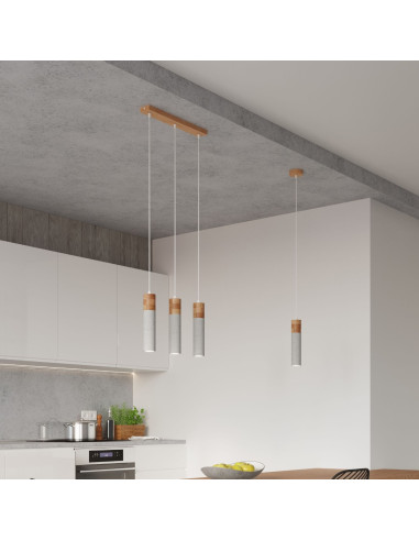 Lampa wisząca ZANE 2 szara