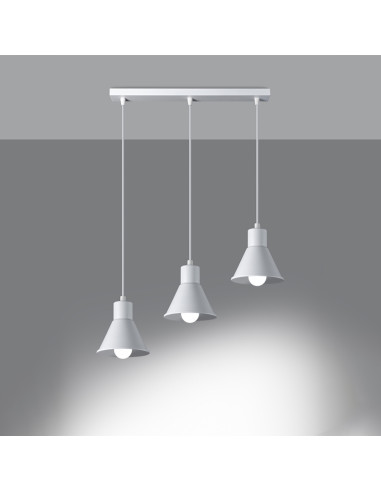 Lampa wisząca TALEJA 3 biała [E27]