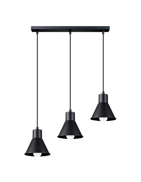 Lampa wisząca TALEJA 3 czarna [E27]