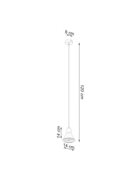 Lampa wisząca TAZILA 1 biała [ES111]