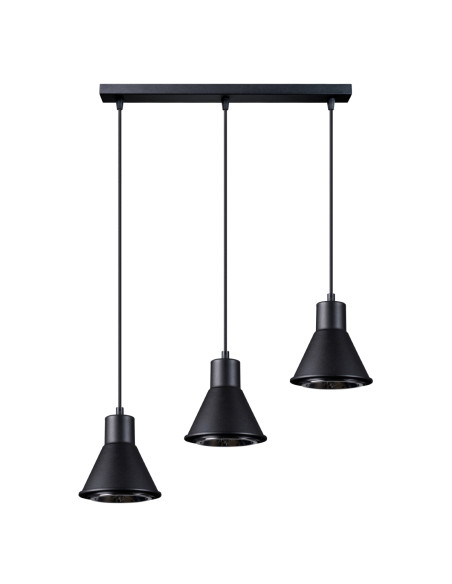 Lampa wisząca TAZILA 3 czarna [ES111]