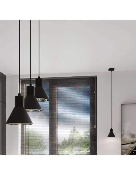 Lampa wisząca TAZILA 3 czarna [ES111]