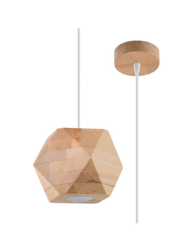 Lampa wisząca WOODY naturalne drewno