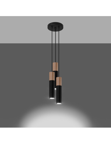 Lampa wisząca PABLO 3P czarna