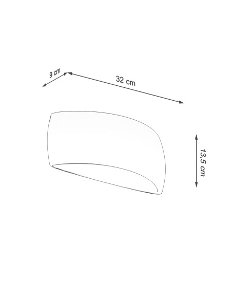 Kinkiet lakierowany PONTIUS biały połysk