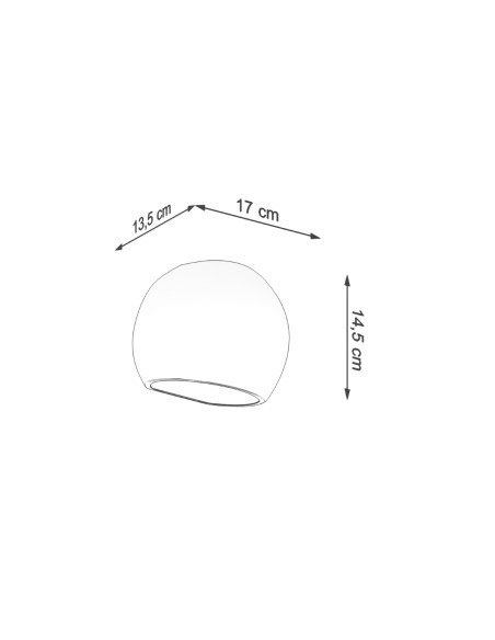 Kinkiet lakierowany GLOBE biały połysk